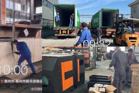 在忙碌的噴涂設備生產線基地感知中國經濟活力!