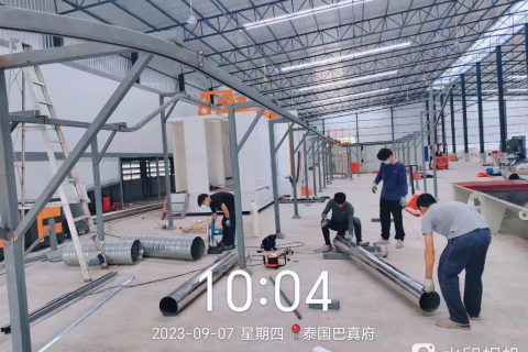 僅26天,新月為泰國工廠定制的鈑金噴涂線完成安裝！