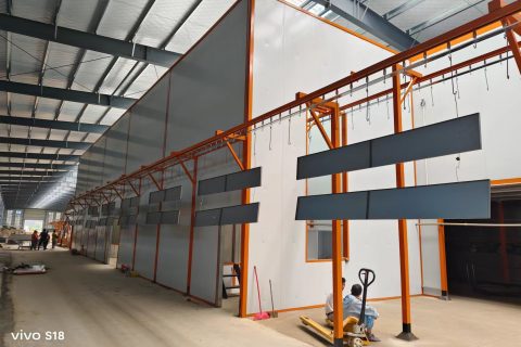 定制款-江西自動靜電噴塑設備安裝調試進行中!